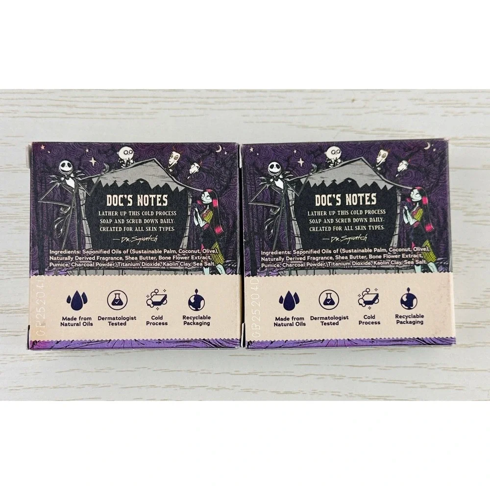 Dr. Squatch Skellington's Suds Nightmare Before Christmas Soap 2 Pack Limited Ed